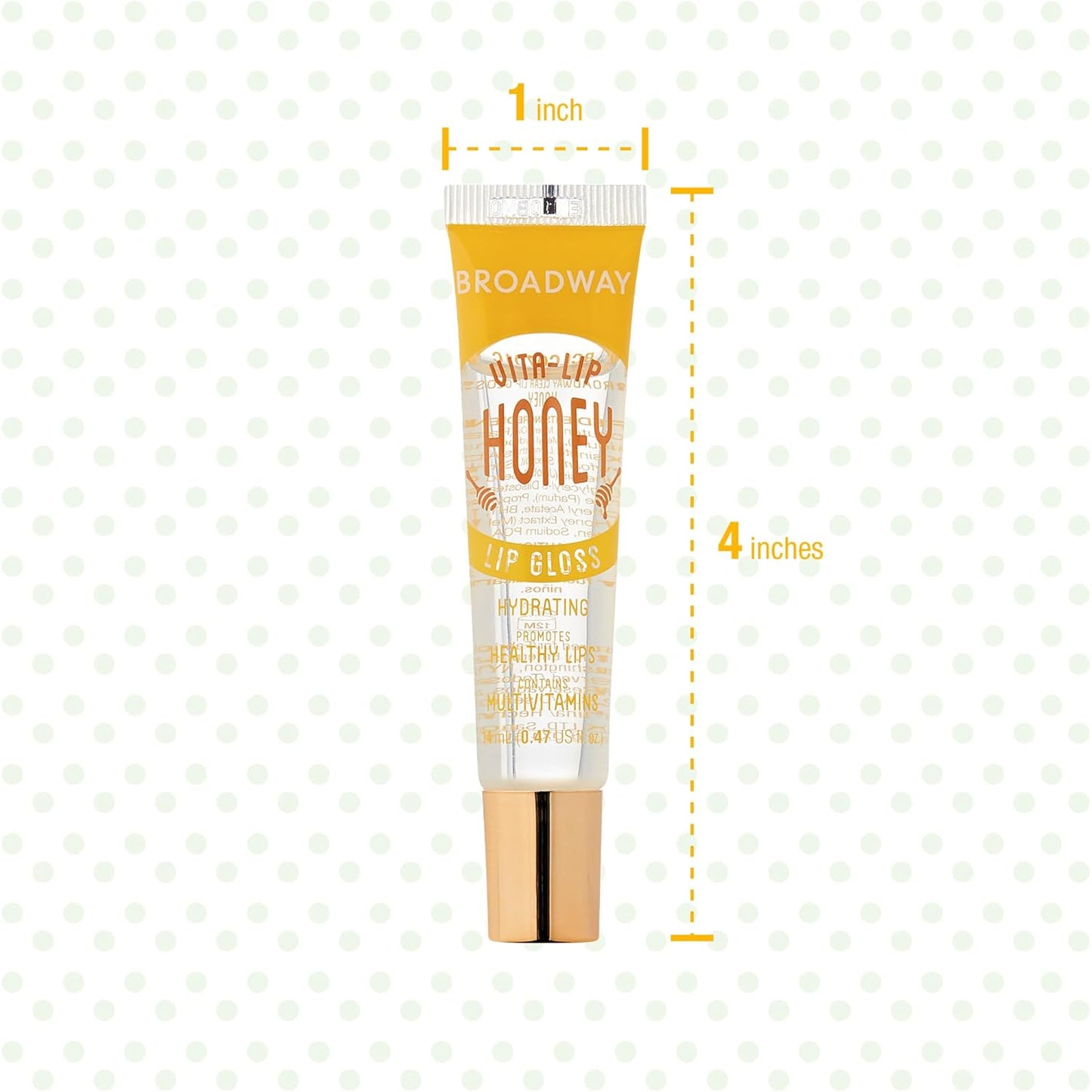 Ruby Kisses Broadway Vita-Lip Clear Lip Gloss – Clutter-Free Lip Care Solution with Effortless High-Shine Finish, Compact 10 Pack