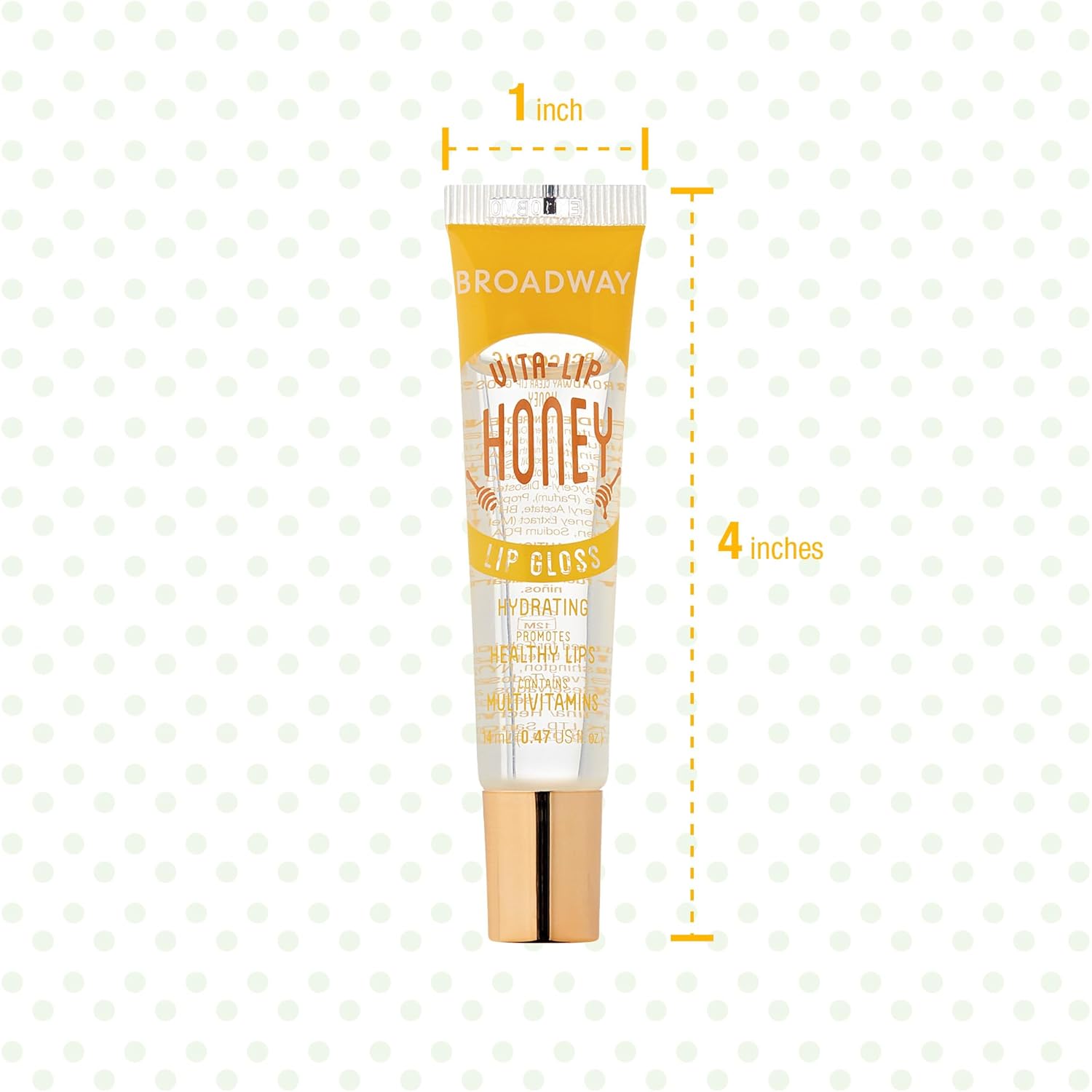 Ruby Kisses Broadway Vita-Lip Clear Lip Gloss – Clutter-Free Lip Care Solution with Effortless High-Shine Finish, Compact 10 Pack