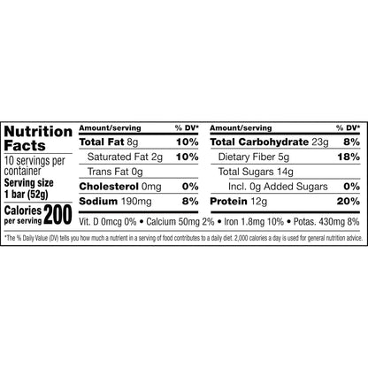 RXBAR Chocolate Sea Salt Protein Bars – Thoughtful Healthy Gift for Fitness Lovers, 10-Count Box