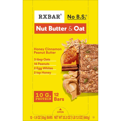 RXBAR Nut Butter and Oat Protein Bars – Clean-Ingredient Wellness Snack for Mindful Home Routines, 10g Protein Grab-and-Go Fuel