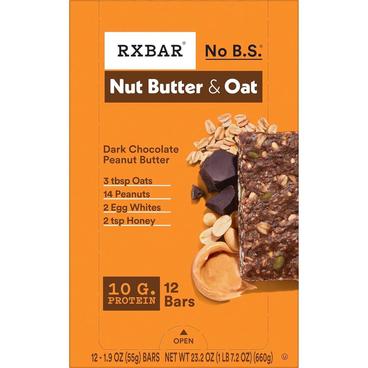 RXBAR Nut Butter and Oat Protein Bars – Mindful Post-Workout Recovery Snack for Gym Bag