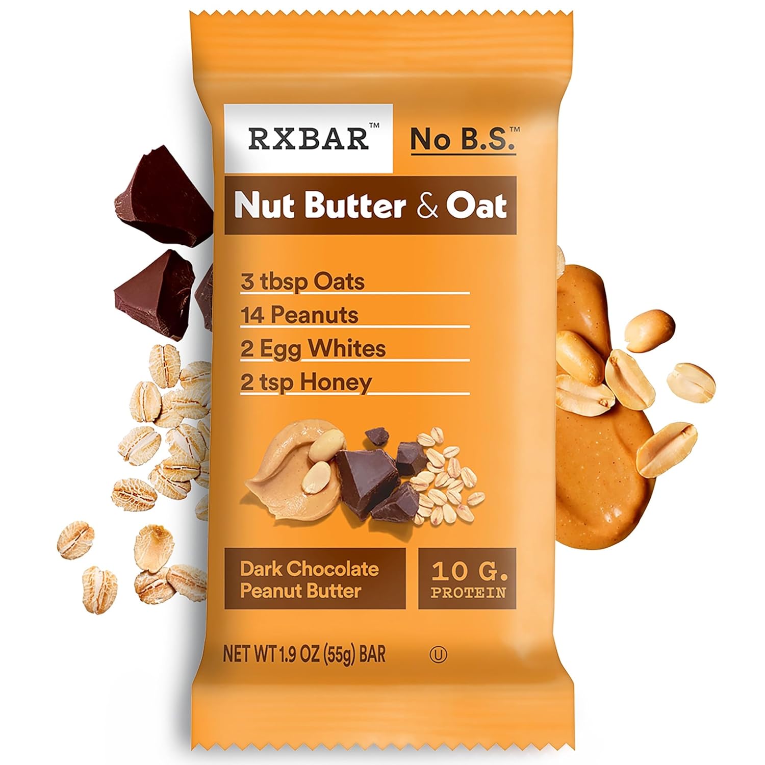 RXBAR Nut Butter and Oat Protein Bars – Mindful Post-Workout Recovery Snack for Gym Bag