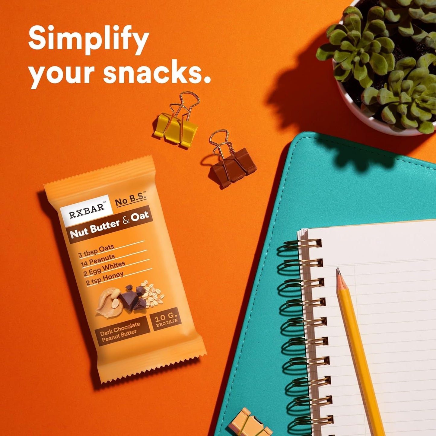 RXBAR Nut Butter and Oat Protein Bars – Mindful Post-Workout Recovery Snack for Gym Bag