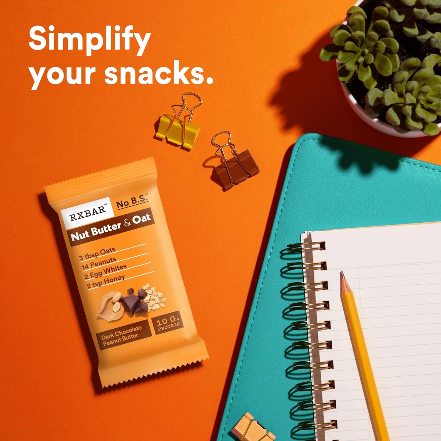 RXBAR Nut Butter and Oat Protein Bars – Mindful Post-Workout Recovery Snack for Gym Bag