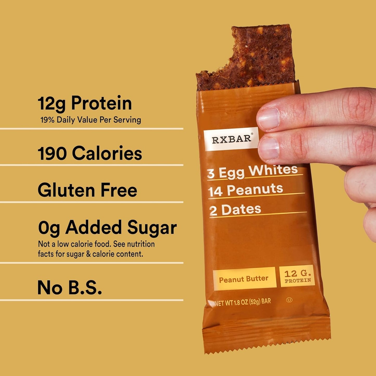 RXBAR Peanut Butter Protein Bar – Allergen-Aware Lunchbox Snack for School Days