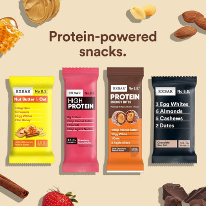 RXBAR Protein Energy Bites for Mindful Snackers, Dark Chocolate Peanut Butter Clean Whole-Food Bites for Post-Workout Recovery