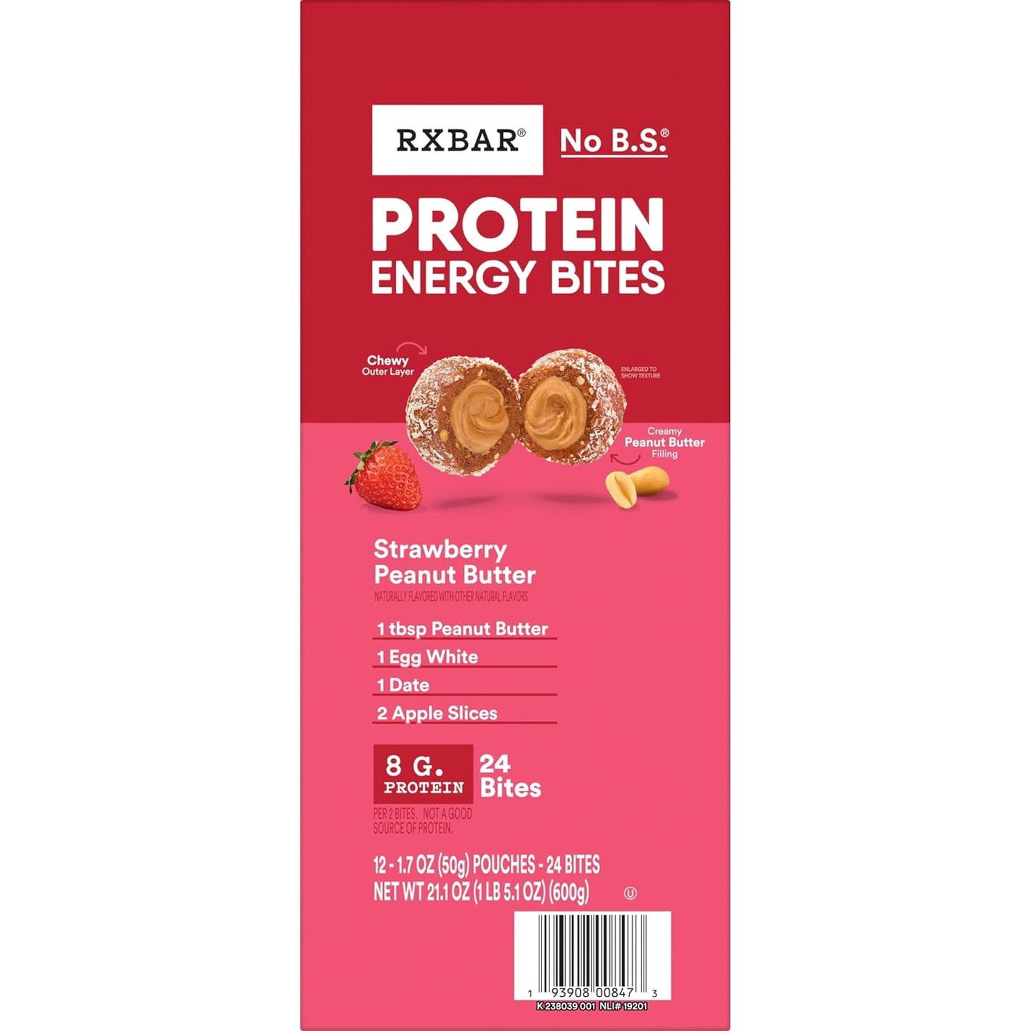 RXBAR Protein Energy Bites Strawberry Peanut Butter — Office Desk Snack to Beat the 3pm Slump