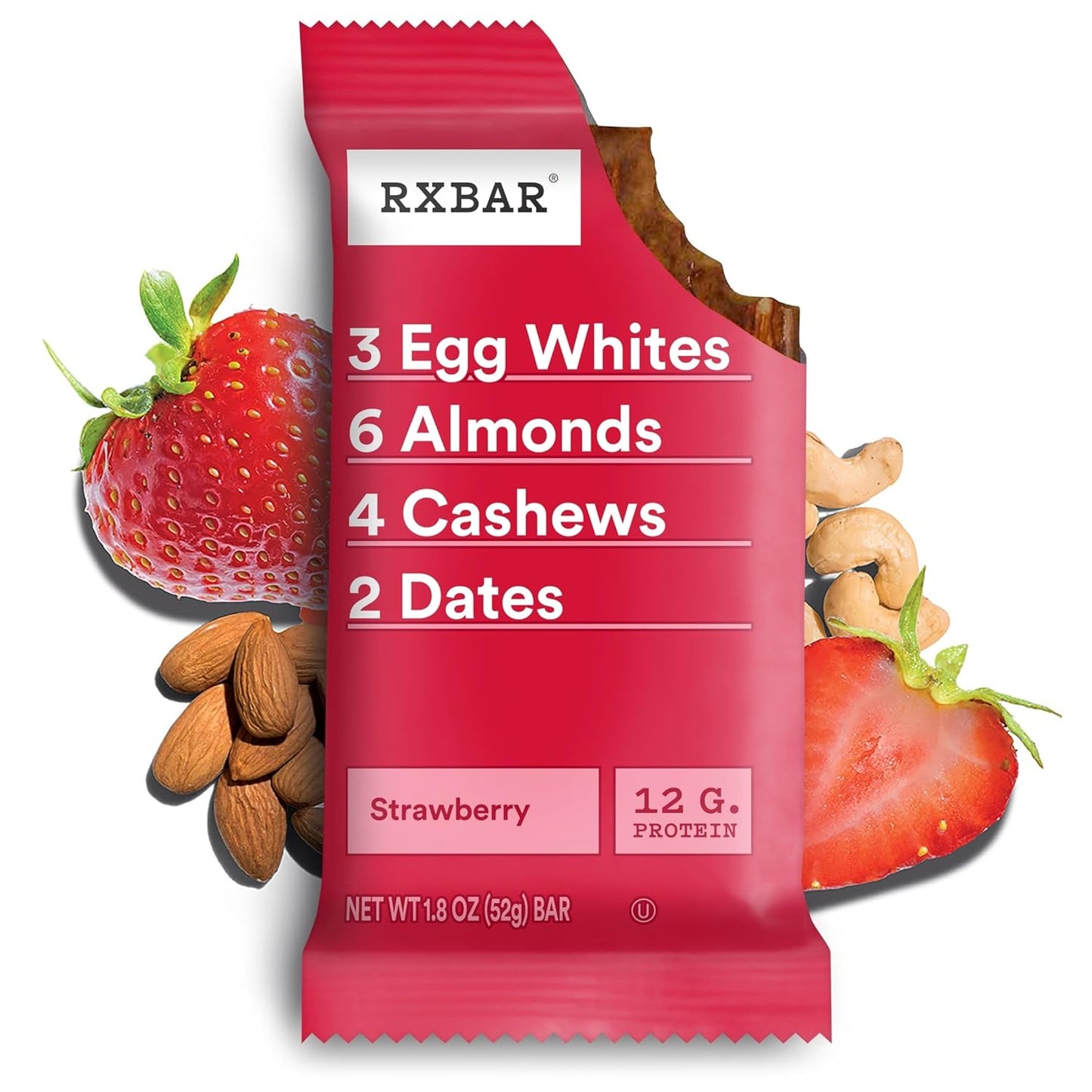 RXBAR Strawberry Protein Bars – Mindful Snack for Self-Care Routines, Clean Ingredient Fuel