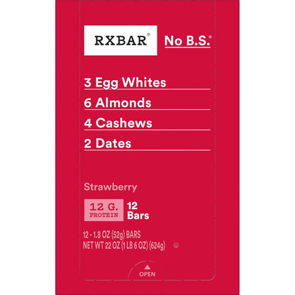 RXBAR Strawberry Protein Bars – Mindful Snack for Self-Care Routines, Clean Ingredient Fuel