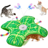 Indoor Cat Exercise Toy Rechargeable Hide Seek Tail Moving Butterfly Active Play Sessions for Bored Overweight Adult Cats