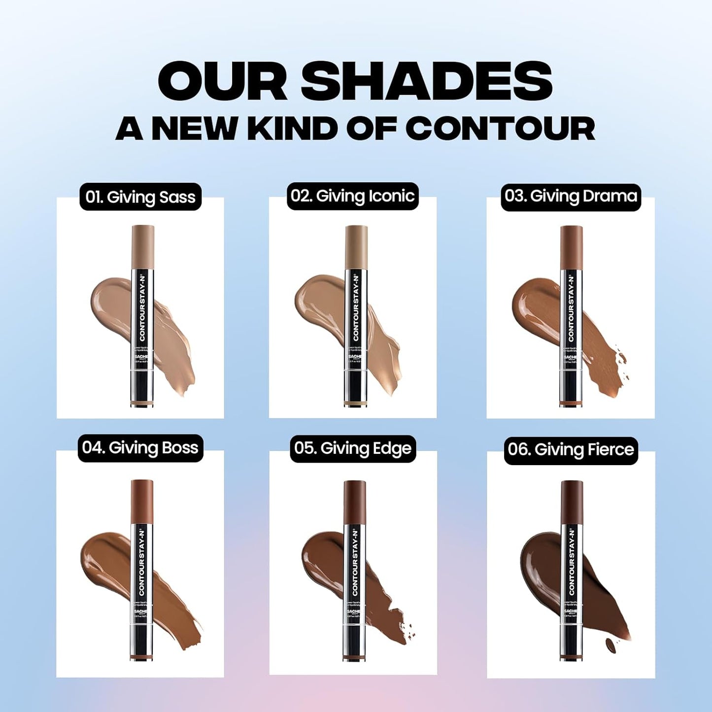 Sacheu Beauty STAY-N Liquid Contour — One-Tube Contour and Bronzer for a Clutter-Free Vanity, Neutral Vegan Sculpting Cream