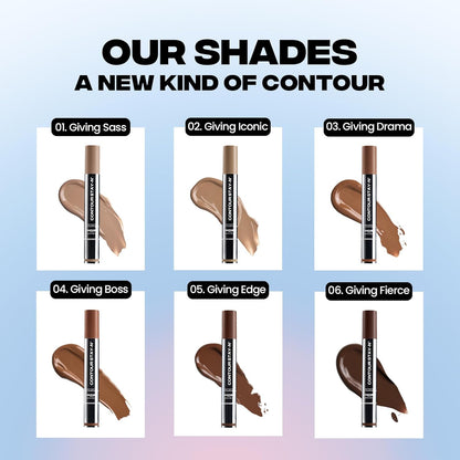 Sacheu Beauty STAY-N Liquid Contour — One-Tube Contour and Bronzer for a Clutter-Free Vanity, Neutral Vegan Sculpting Cream