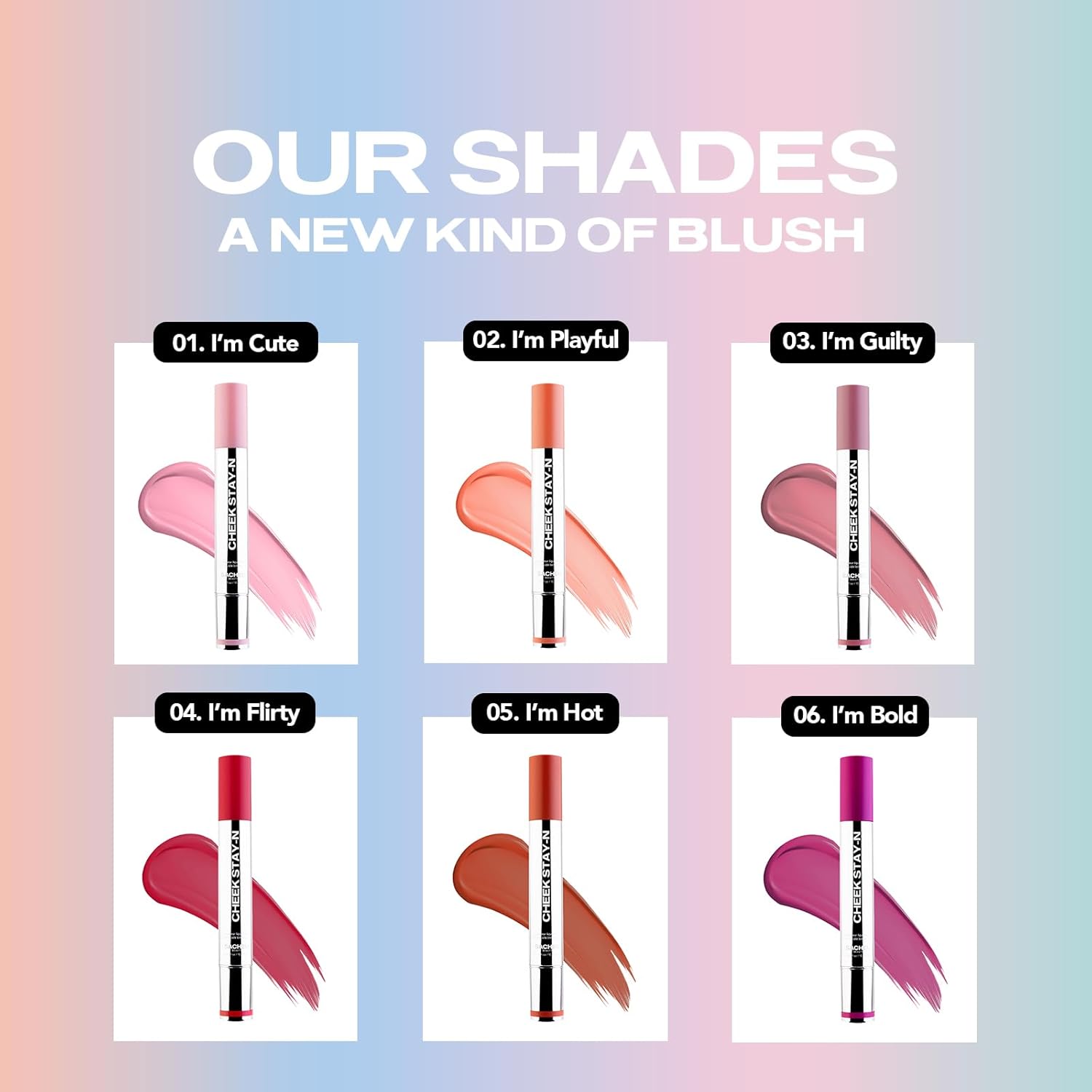Sacheu Cheek STAY-N Liquid Blush Duo — Luxury Birthday Gift for Women, Buildable Dewy Cheek Color