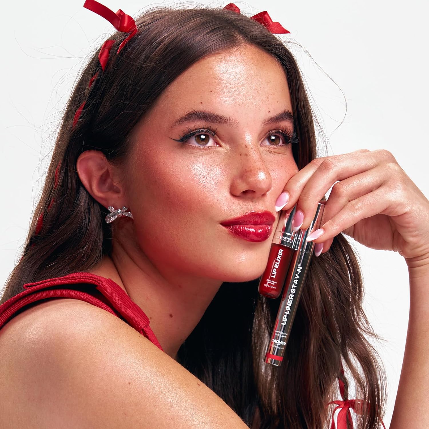 Sacheu Lip Liner STAY-N Peel Off Lip Stain — Thoughtful Birthday Gift for Her, Vegan Waterproof Lip Tint Set