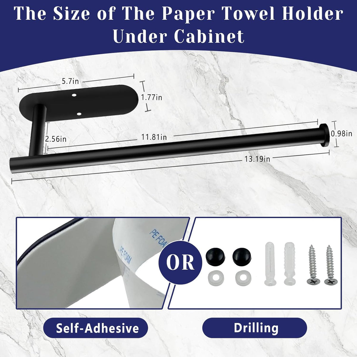SADESIGN Self Adhesive Paper Towel Holder – Damage-Free Installation for Family Friendly Homes