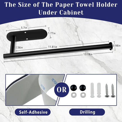 SADESIGN Self Adhesive Paper Towel Holder – Damage-Free Installation for Family Friendly Homes
