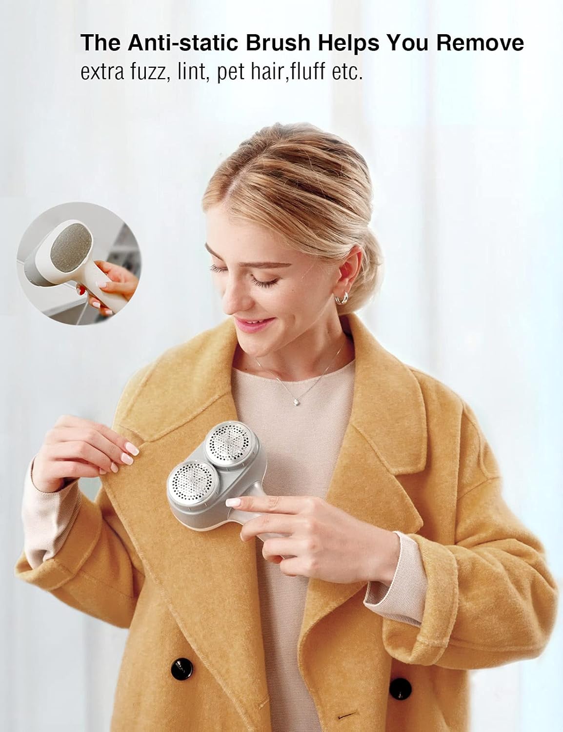safe on sweaters, couches, leggings, bedding, upholstery, fine and chunky yarns, and jersey