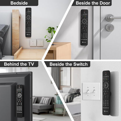 SAFECATCH Magnetic Remote Holder 4 Pack – Anti-Drop Wall Mount to Prevent Remote Breakage on Floors