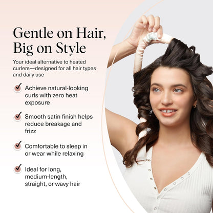 satin fabric surface that reduces friction and frizz