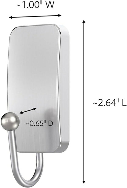 satin nickel rust-resistant metal hook