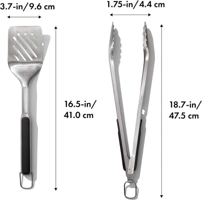 scalloped-edge tongs for a secure grip on slippery or delicate foods