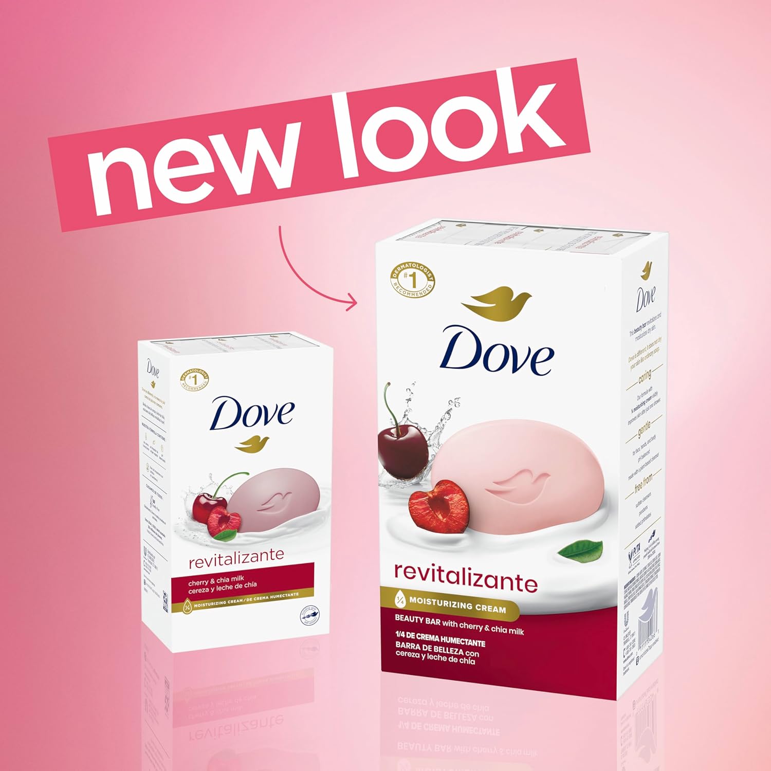 scent variants: cherry & chia milk (skin energy boost) and white peach & rice milk