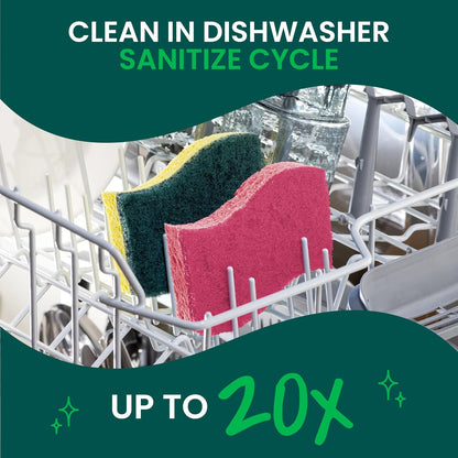 Scotch-Brite Delicate Clean Scrub Sponge – Child-Safe Non-Scratch Sponge for Fine China and Family Kitchens