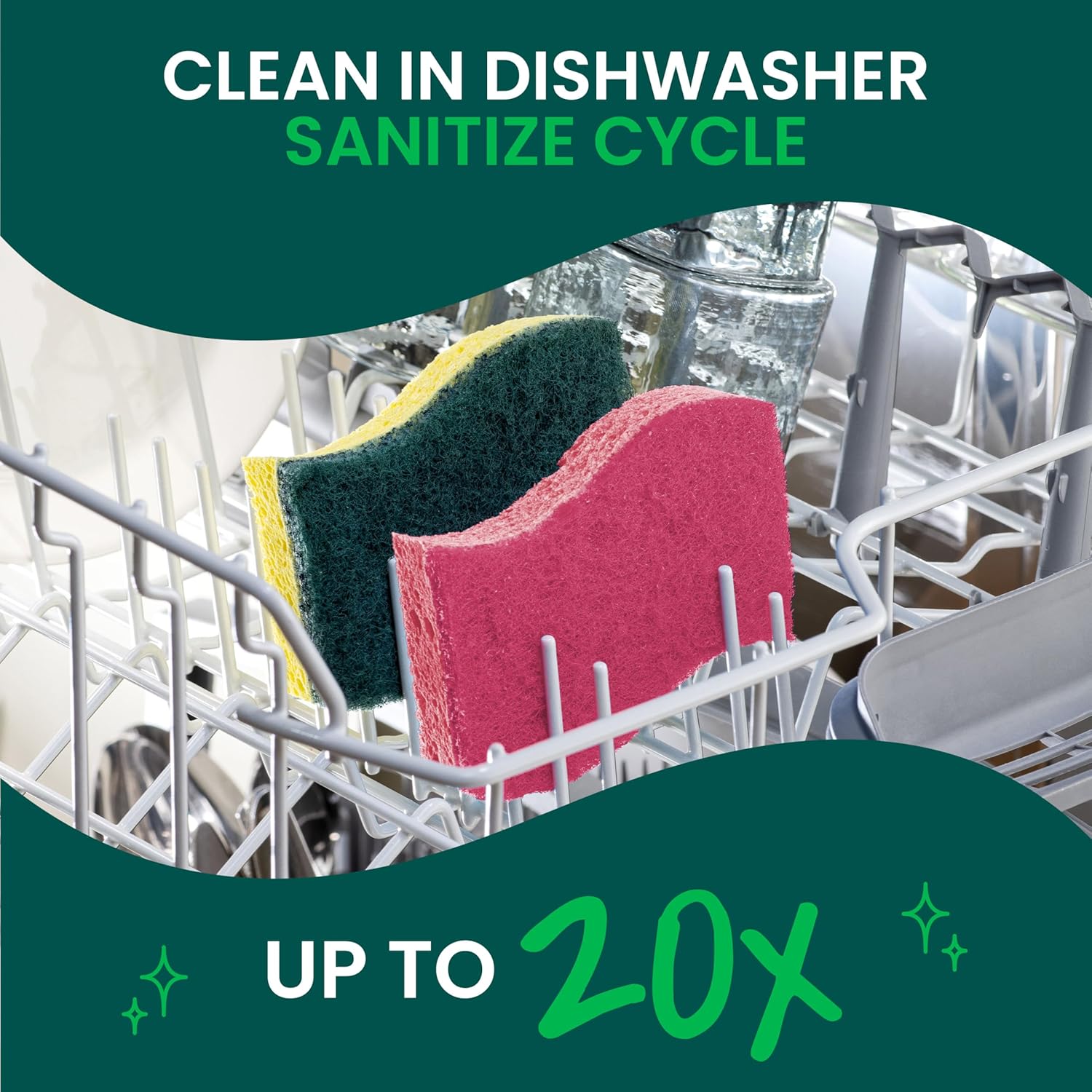 Scotch-Brite Delicate Clean Scrub Sponge – Mindful Dish Care for Porcelain, Stemware, and Self-Care Routines