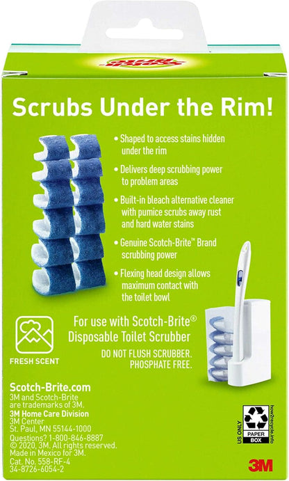 Scotch-Brite Disposable Toilet Scrubber Refills – Bleach-Free Toilet Cleaner Safer Around Kids and Pets