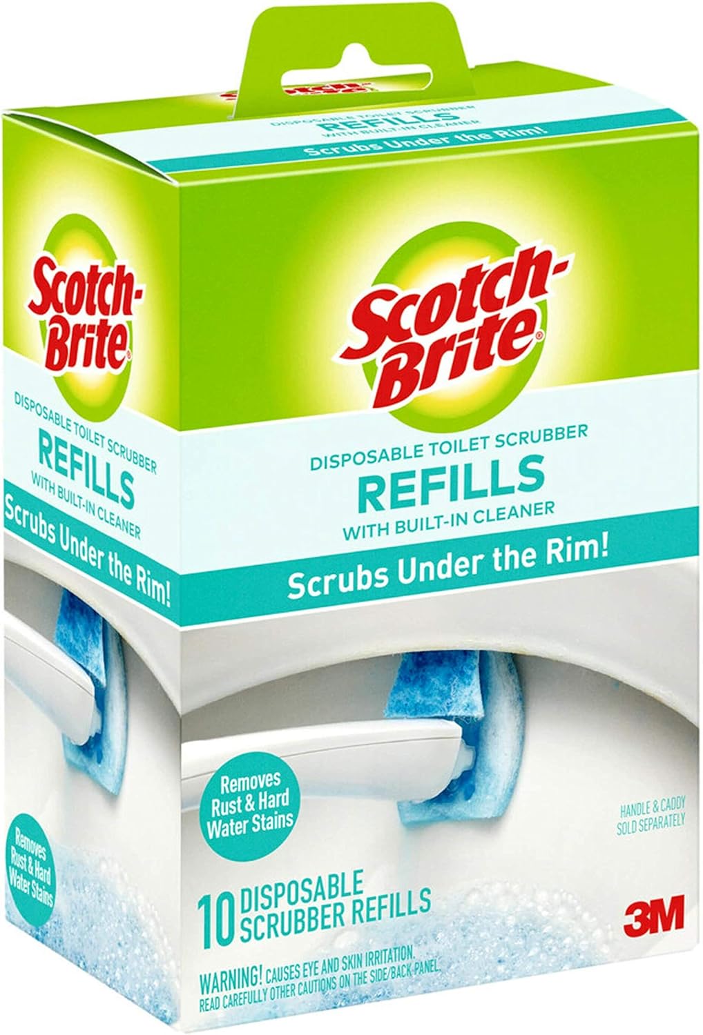 Scotch-Brite Disposable Toilet Scrubber Refills – Bleach-Free Toilet Cleaner Safer Around Kids and Pets