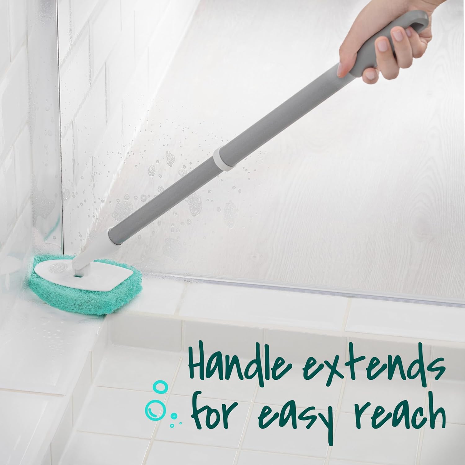 Scotch-Brite Extendable Tub & Tile Scrubber Kit – Non-Scratch Bathroom Scrubber Safe for Acrylic Tubs and Fiberglass Showers