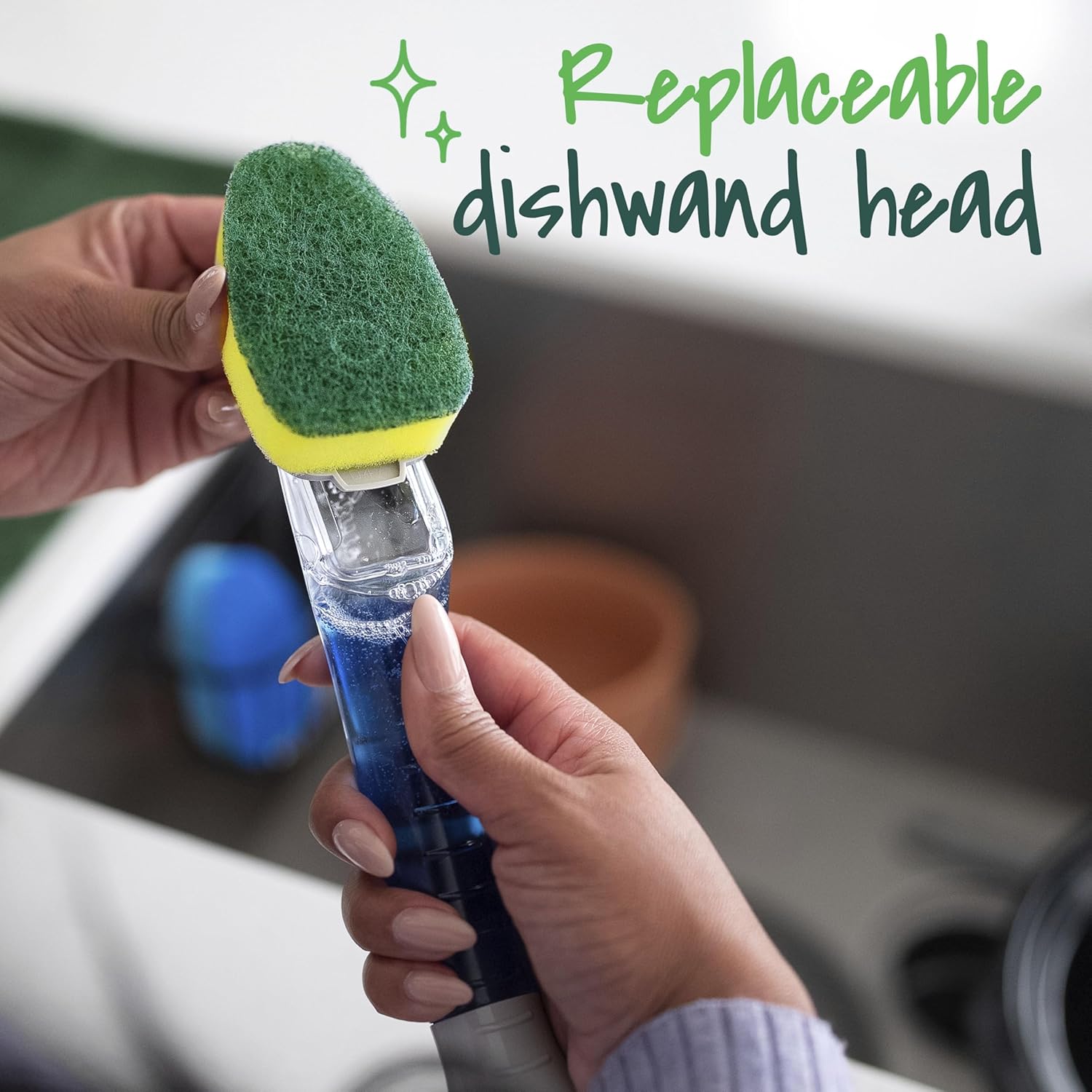 Scotch-Brite Heavy Duty Dishwand Refills – Eco-Friendly Home Kitchen, 10 Refill Heads for Healthy Daily Dishwashing