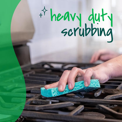 Scotch-Brite Heavy Duty Scrub Sponge for Family Kitchens, Non-Scratch Antibacterial Dish Sponge