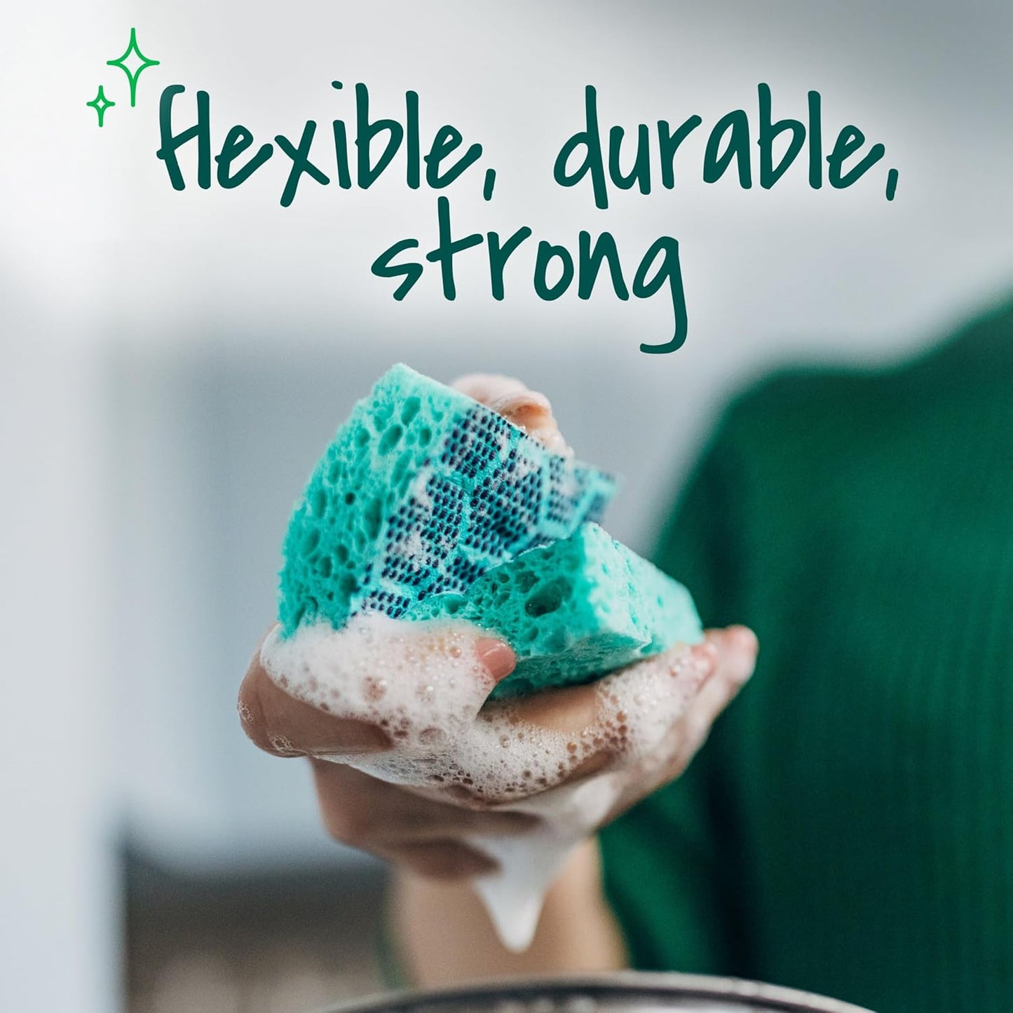 Scotch-Brite Heavy Duty Scrub Sponge for Outdoor Patio and Grill Cleaning, Dishwasher-Safe Multipurpose Scrubber