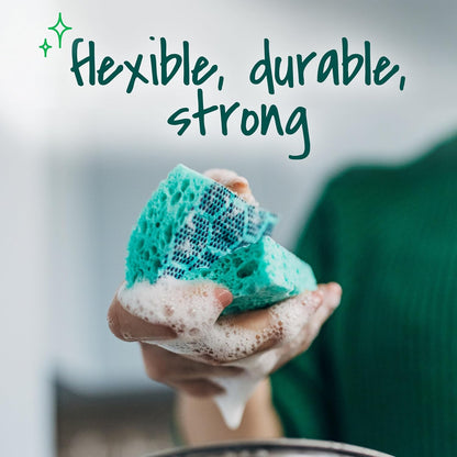 Scotch-Brite Heavy Duty Scrub Sponge for Outdoor Patio and Grill Cleaning, Dishwasher-Safe Multipurpose Scrubber