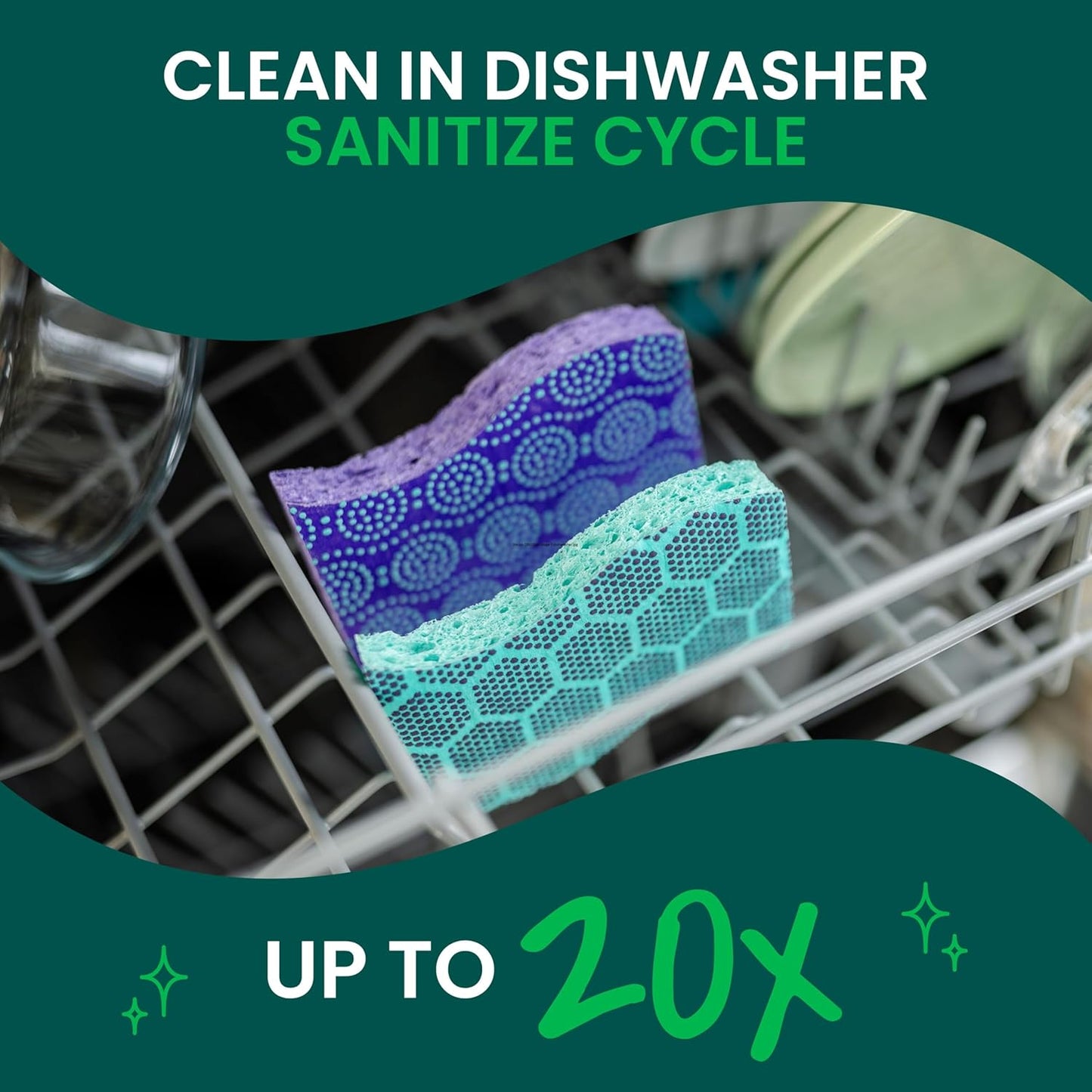 Scotch-Brite Heavy Duty Scrub Sponge for Outdoor Patio and Grill Cleaning, Dishwasher-Safe Multipurpose Scrubber