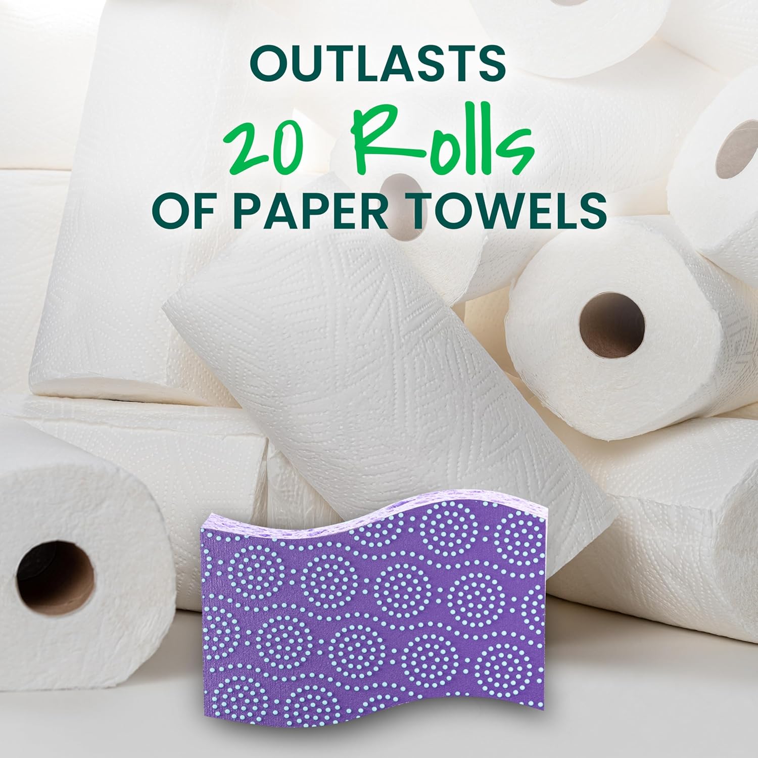 Scotch-Brite Odor Resist Non-Scratch Scrub Sponge – Family-Safe Antibacterial Kitchen Sponges for Daily Dishwashing