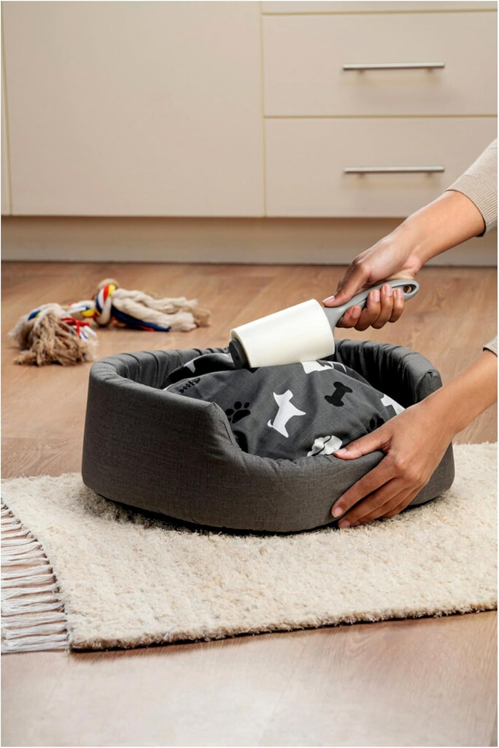 Scotch-Brite Pet Hair Lint Roller – Family-Safe Fur Remover for Nursery Fabrics, Playroom Rugs, and Kids' Bedding
