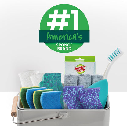 Scotch-Brite Zero Scratch Scrub Sponge – Non-Scratch Dishwashing for Homes with Kids and Pets, Safe Everyday Dish Scrubber