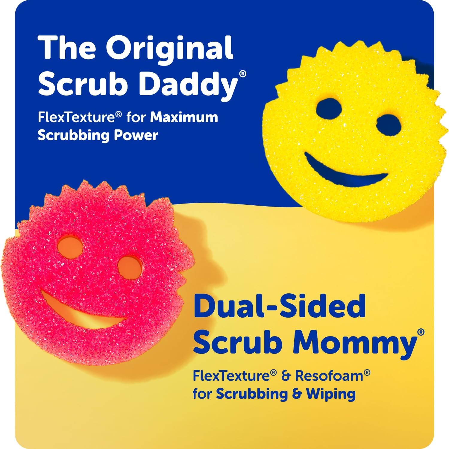 Scrub Daddy Colors Sponges – Vibrant Kitchen Sink Aesthetic with Scratch-Free Design
