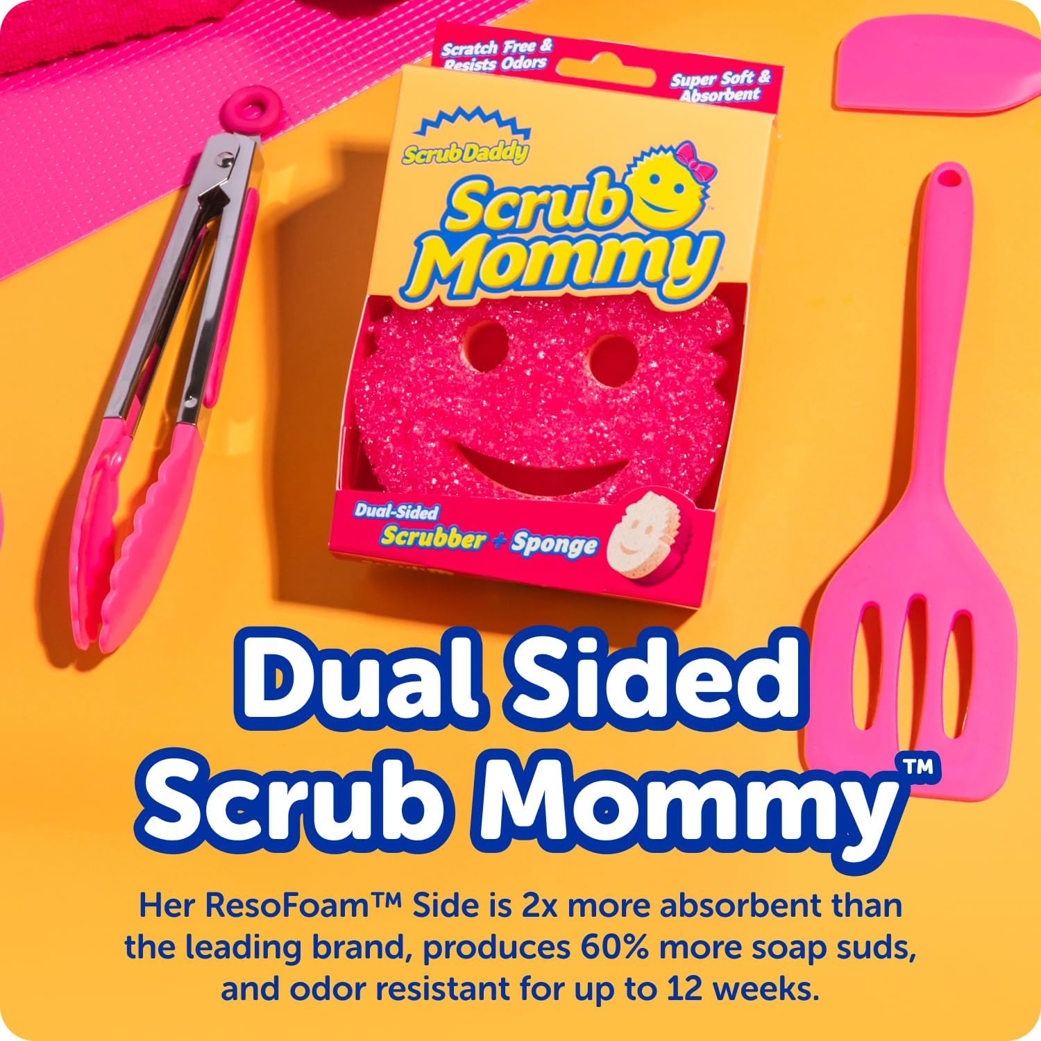 Scrub Daddy + Scrub Mommy Kitchen Sponge 8-Pack – Scratch-Free Cleaning for Focused Home Cooking
