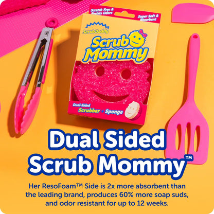 Scrub Daddy + Scrub Mommy Kitchen Sponge 8-Pack – Scratch-Free Cleaning for Focused Home Cooking