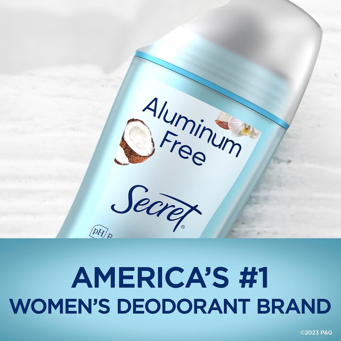 Secret Aluminum Free Deodorant for Women, 48hr Odor Protection, Naturally Derived Ingredients, Coconut, Rose, Cherry Blossom & White Peach Scents Variety Pack, 2.4 oz (Pack of 4) for Daily Self Care Rituals and Mindful Bath Time Routines