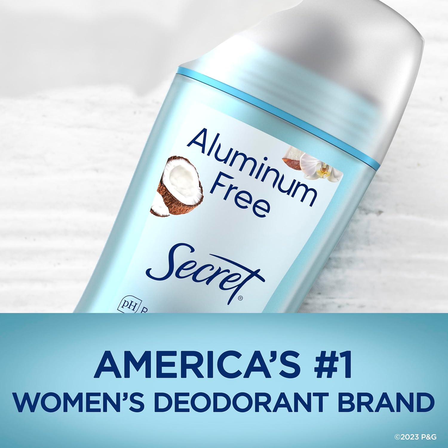 Secret Aluminum Free Deodorant for Women, 48hr Odor Protection, Naturally Derived Ingredients, Coconut, Rose, Cherry Blossom & White Peach Scents Variety Pack, 2.4 oz (Pack of 4) for Daily Self Care Rituals and Mindful Bath Time Routines
