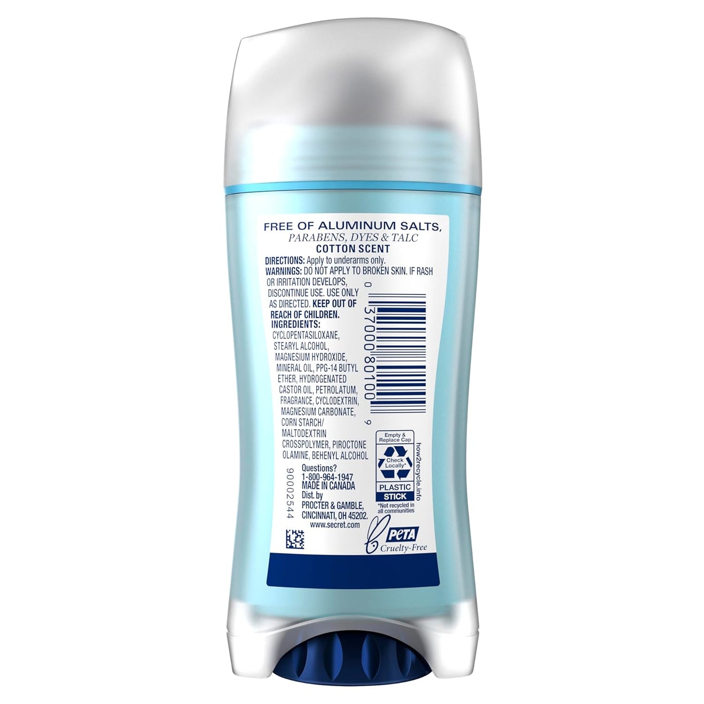 Secret Aluminum Free Deodorant for Women – Clean Solid Stick for the Uncluttered Bathroom Vanity