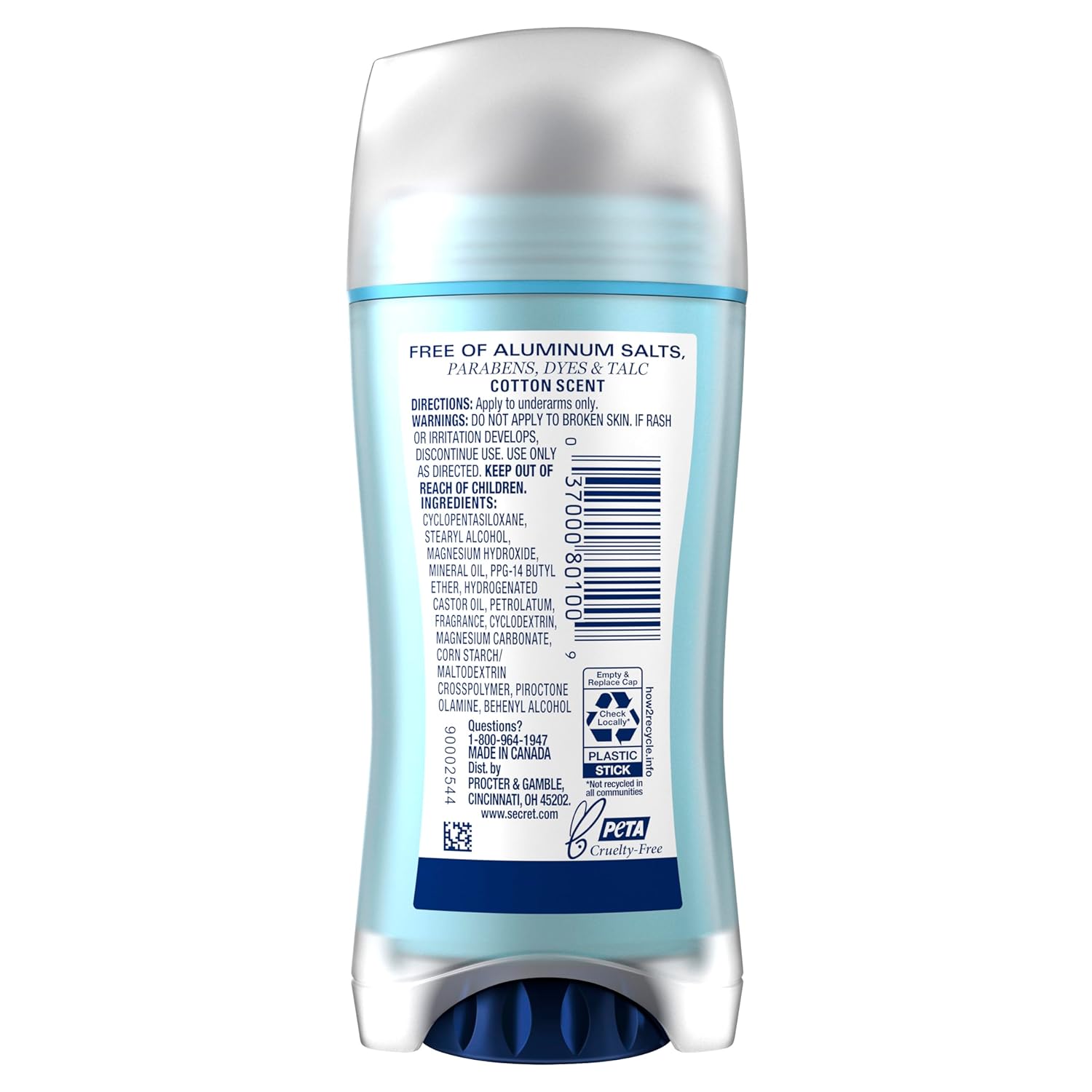 Secret Aluminum Free Deodorant for Women – Clean Solid Stick for the Uncluttered Bathroom Vanity