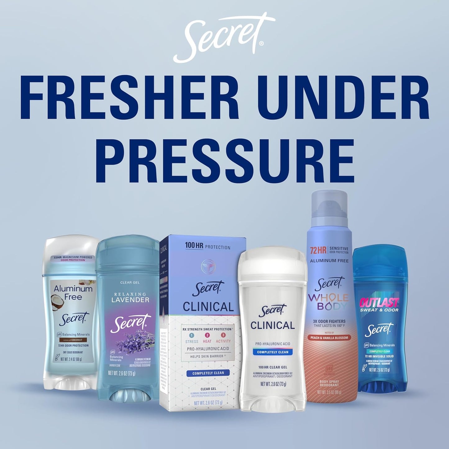 Secret Anti-Perspirant Deodorant Invisible Solid Powder Fresh Twin Pack – Self-Care Essentials for Wind-Down Bath Rituals