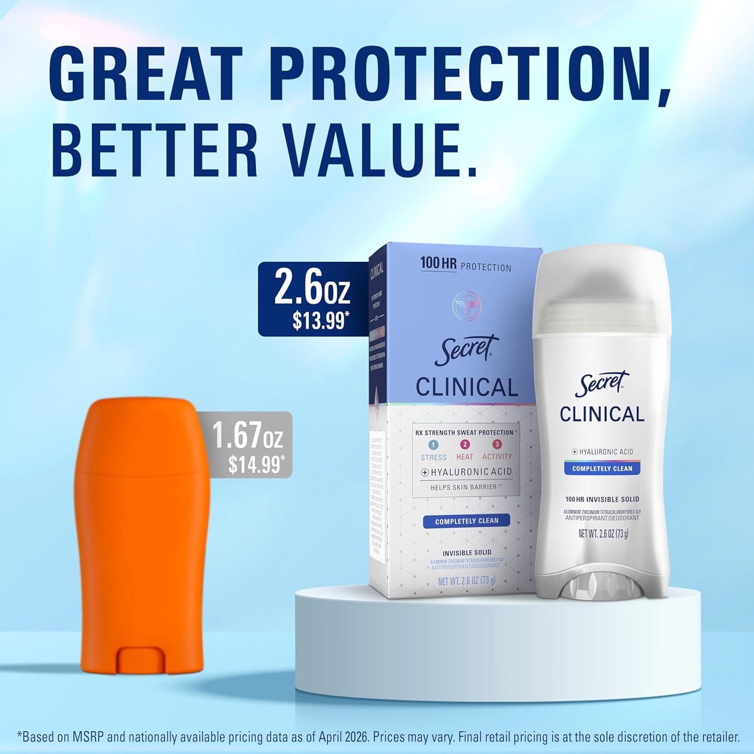 Secret Clinical Strength 100HR Antiperspirant – Stay Confident Through Your Work Day Without Reapplication