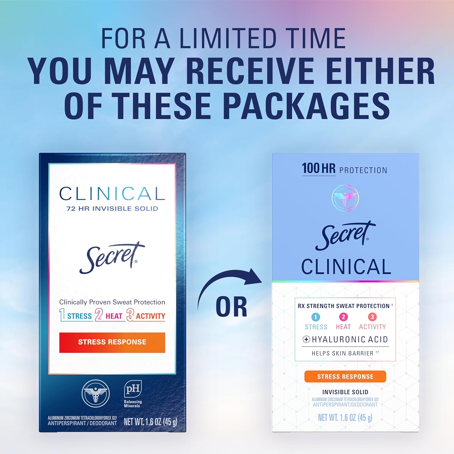 Secret Clinical Strength 100HR Antiperspirant – Stress-Relief Personal Care for Your Daily Ritual
