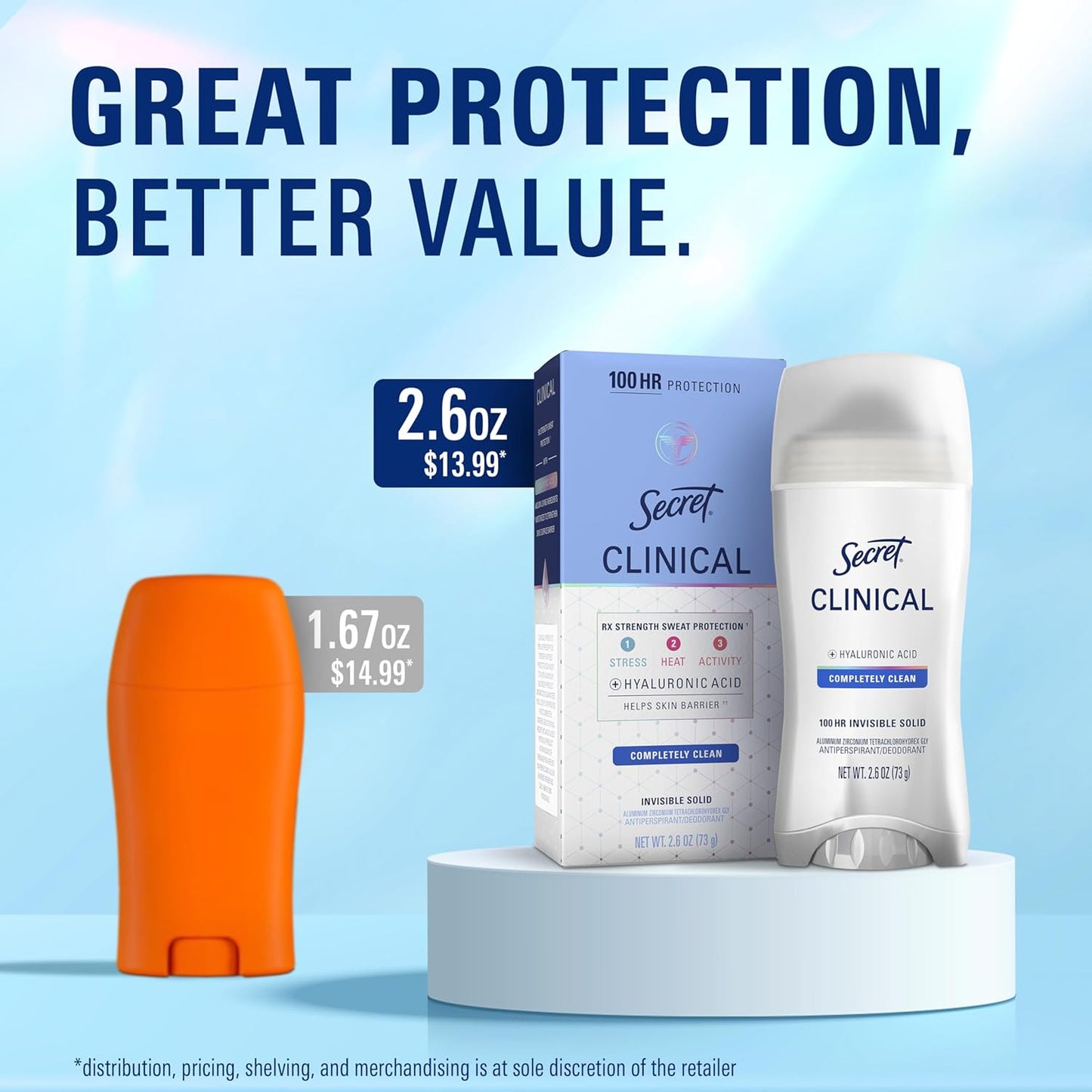 Secret Clinical Strength 100HR Deodorant – Invisible Solid, No-Residue Antiperspirant Essentials